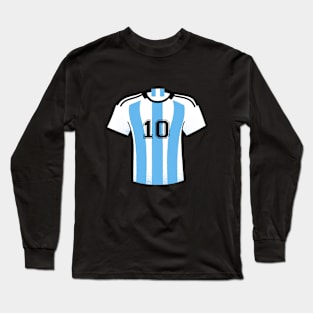 Argentina Jersey Design - Messi Long Sleeve T-Shirt